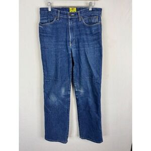 Draggin Jeans Mens Blue Denim Kevlar Lined Motorcycle Riding Pants Men 32X32